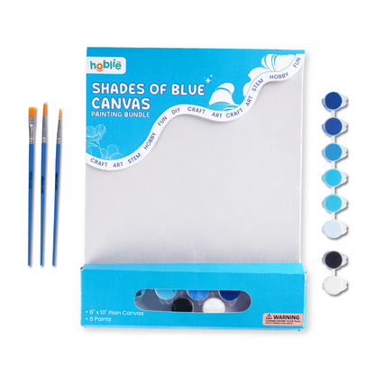 Shades of Blue Canvas Painting Kit for Adults – hoblie