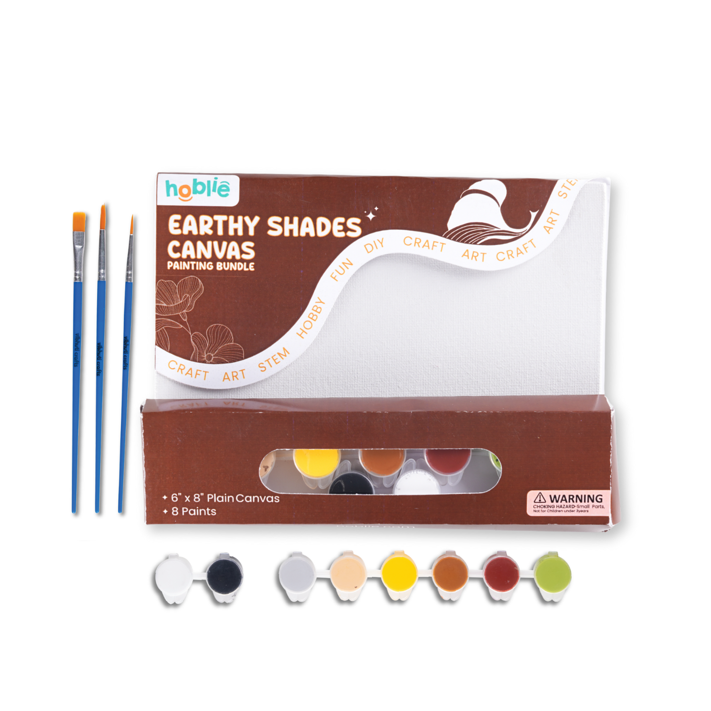 Earthy Shades Small Canvas Painting Kit for Adults – hoblie