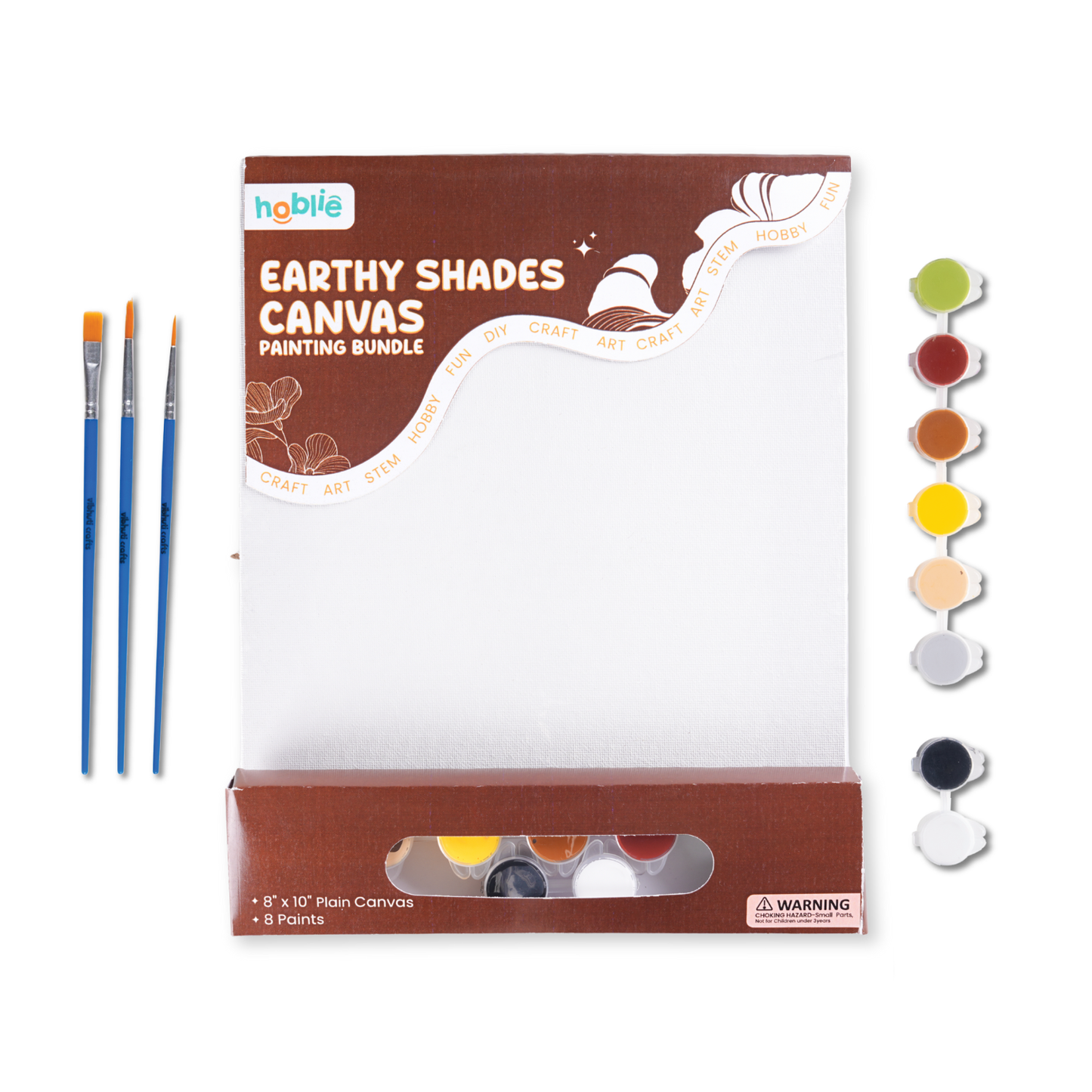 Earthy Shades Canvas Painting Kit for Adults - hoblie