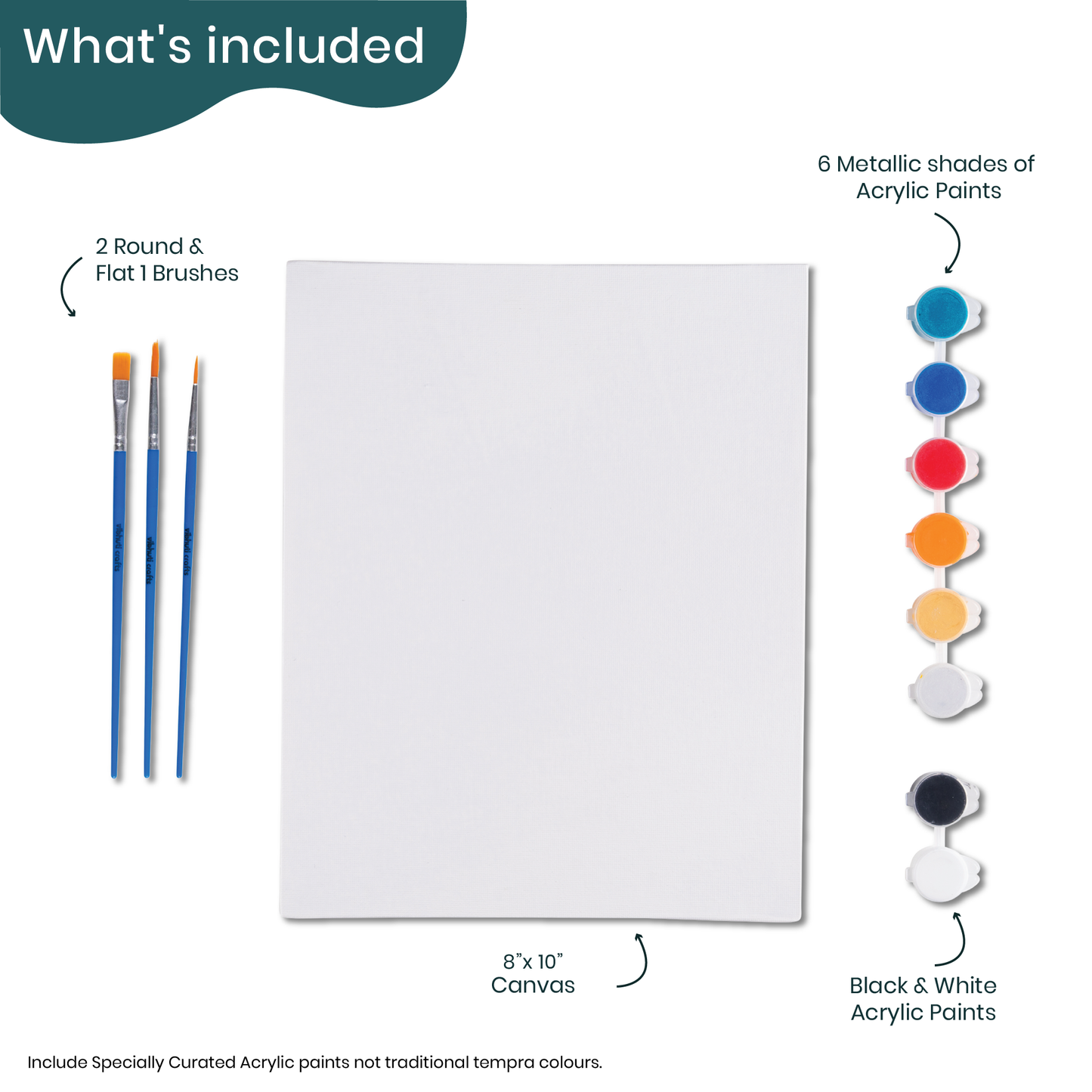 Metallic Canvas Painting Kit for Adults - hoblie