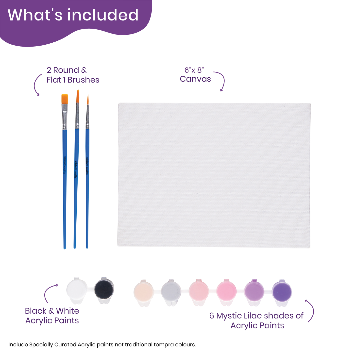 Mystic Lilac Small Canvas Painting Kit for Adults - hoblie