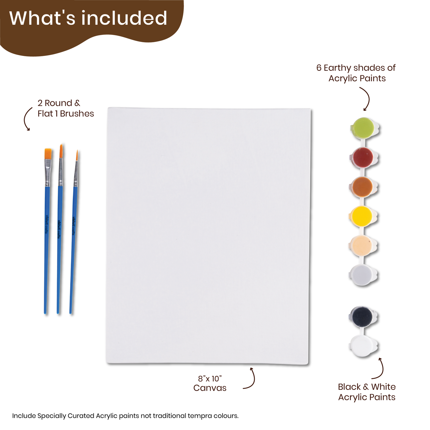 Earthy Shades Canvas Painting Kit for Adults - hoblie