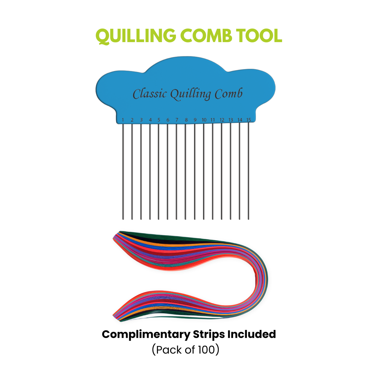 Quilling Comb with Complimentary Paper Strips
