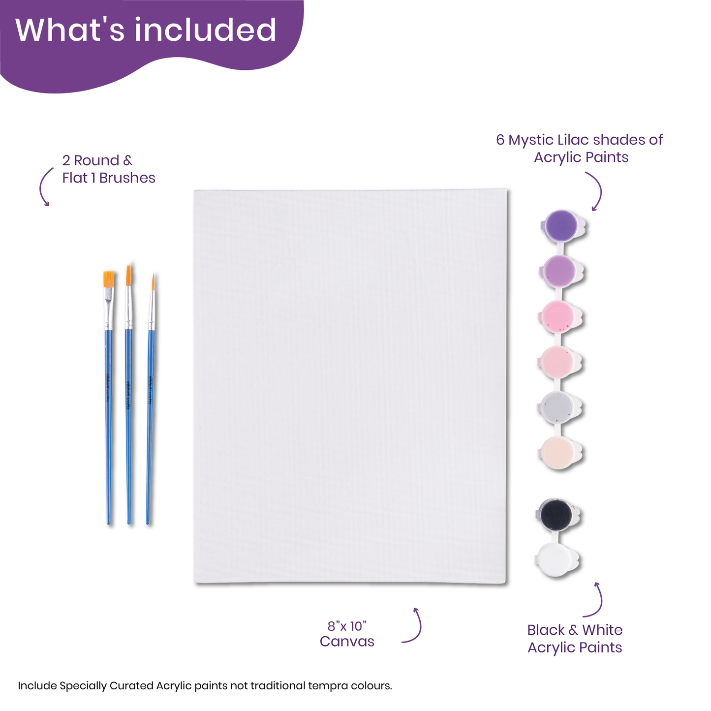 Mystic Lilac Canvas Painting Kit for Adults - hoblie
