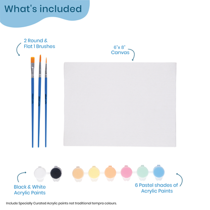 Pastel Small Canvas Painting Kit for Adults – hoblie