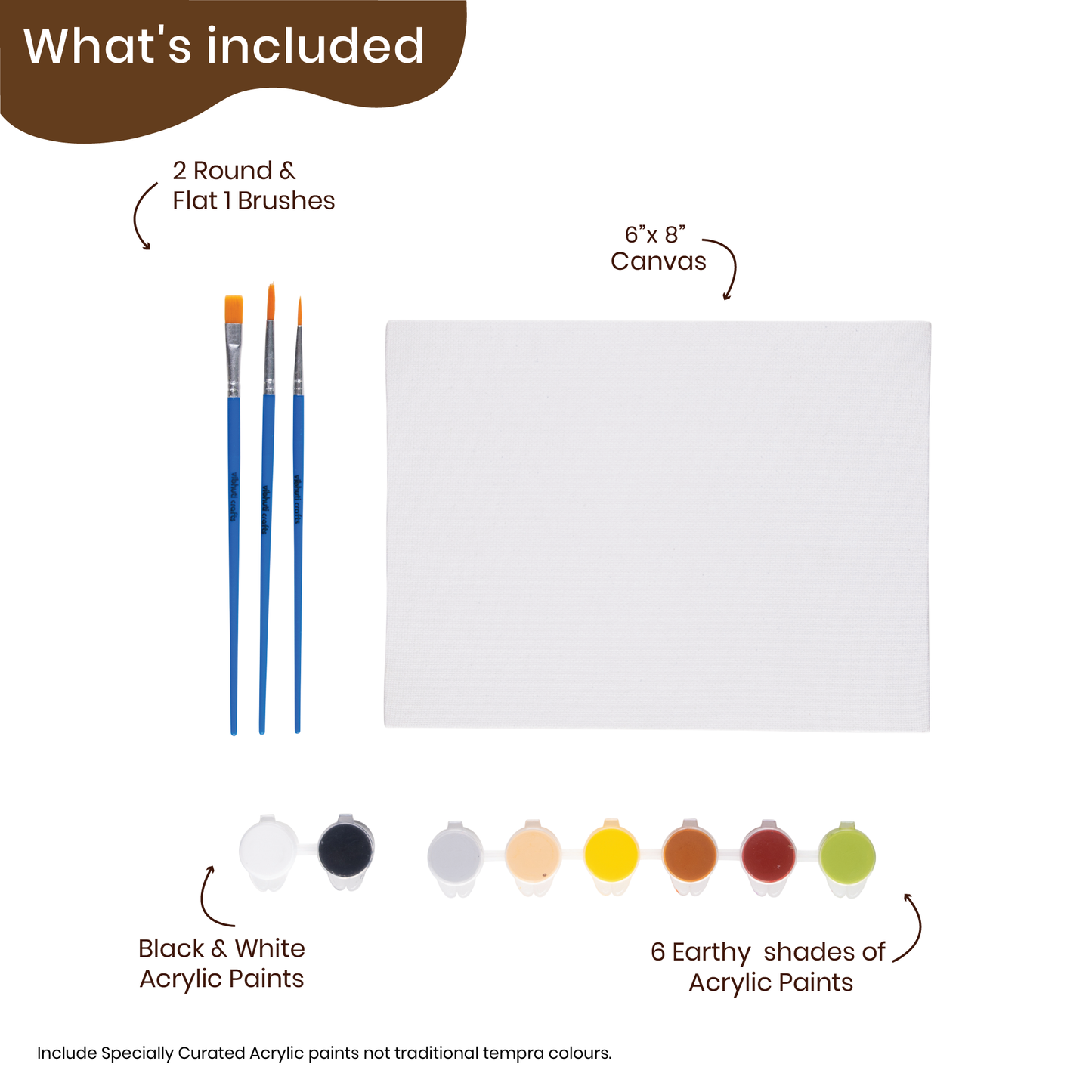 Earthy Shades Small Canvas Painting Kit for Adults – hoblie