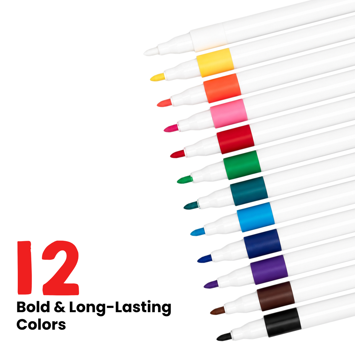 Acrylic Markers Set of 12 - hoblie