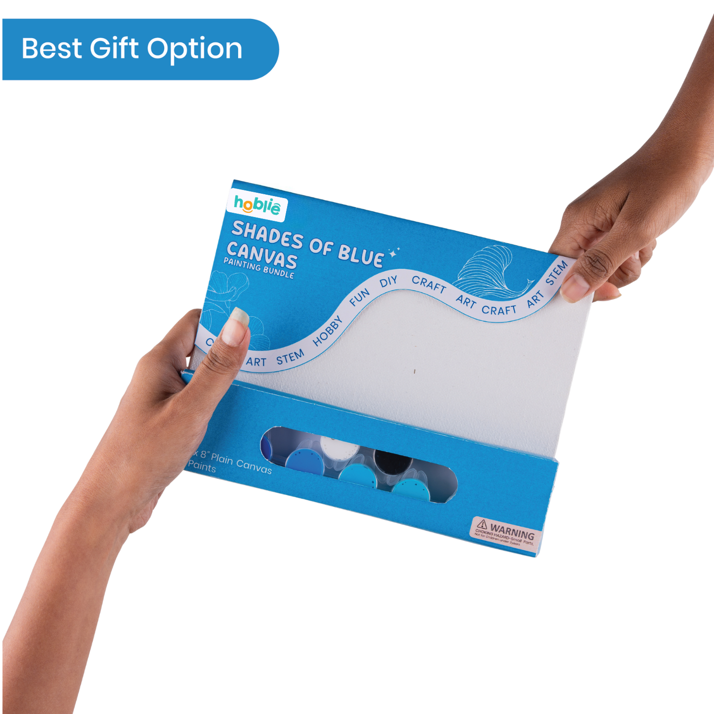 Shades of Blue Small Canvas Painting Kit for Adults – hoblie