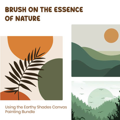 Earthy Shades Canvas Painting Kit for Adults - hoblie