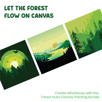 Forest Hues Small Canvas Painting Kit for Adults - hoblie