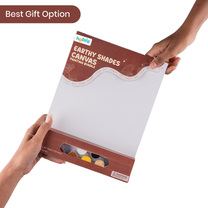 Earthy Shades Canvas Painting Kit for Adults - hoblie