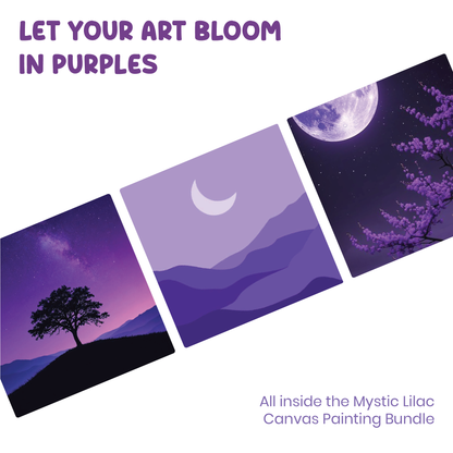 Mystic Lilac Canvas Painting Kit for Adults - hoblie