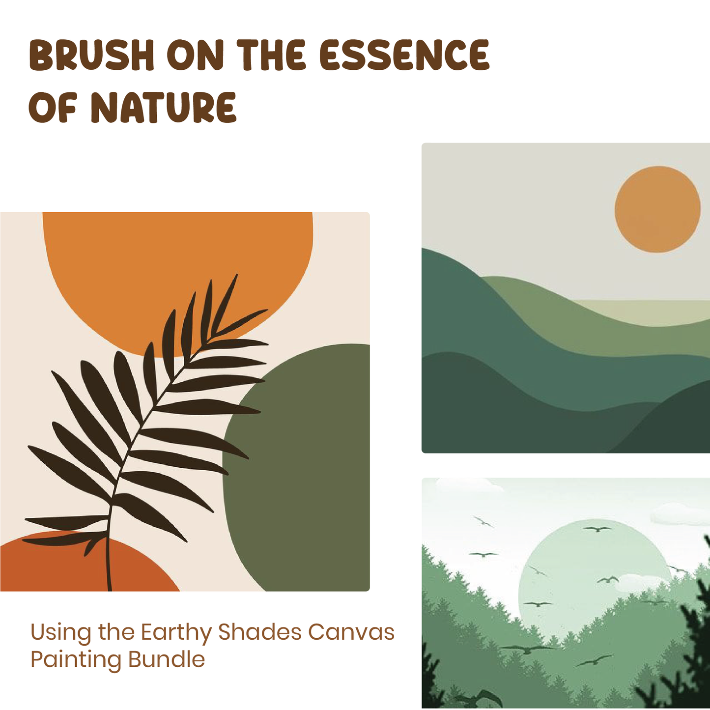 Earthy Shades Small Canvas Painting Kit for Adults – hoblie