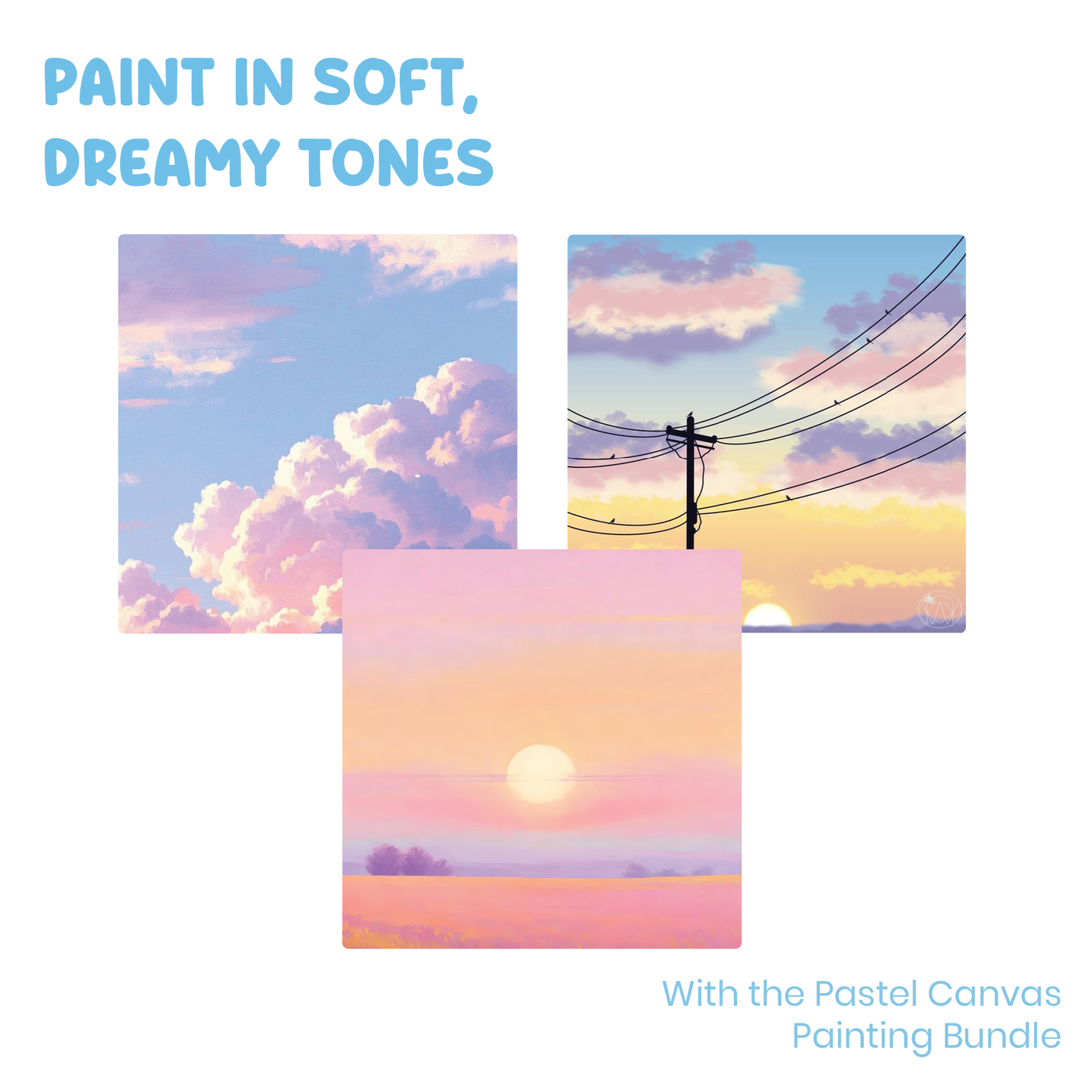 Pastel Small Canvas Painting Kit for Adults – hoblie