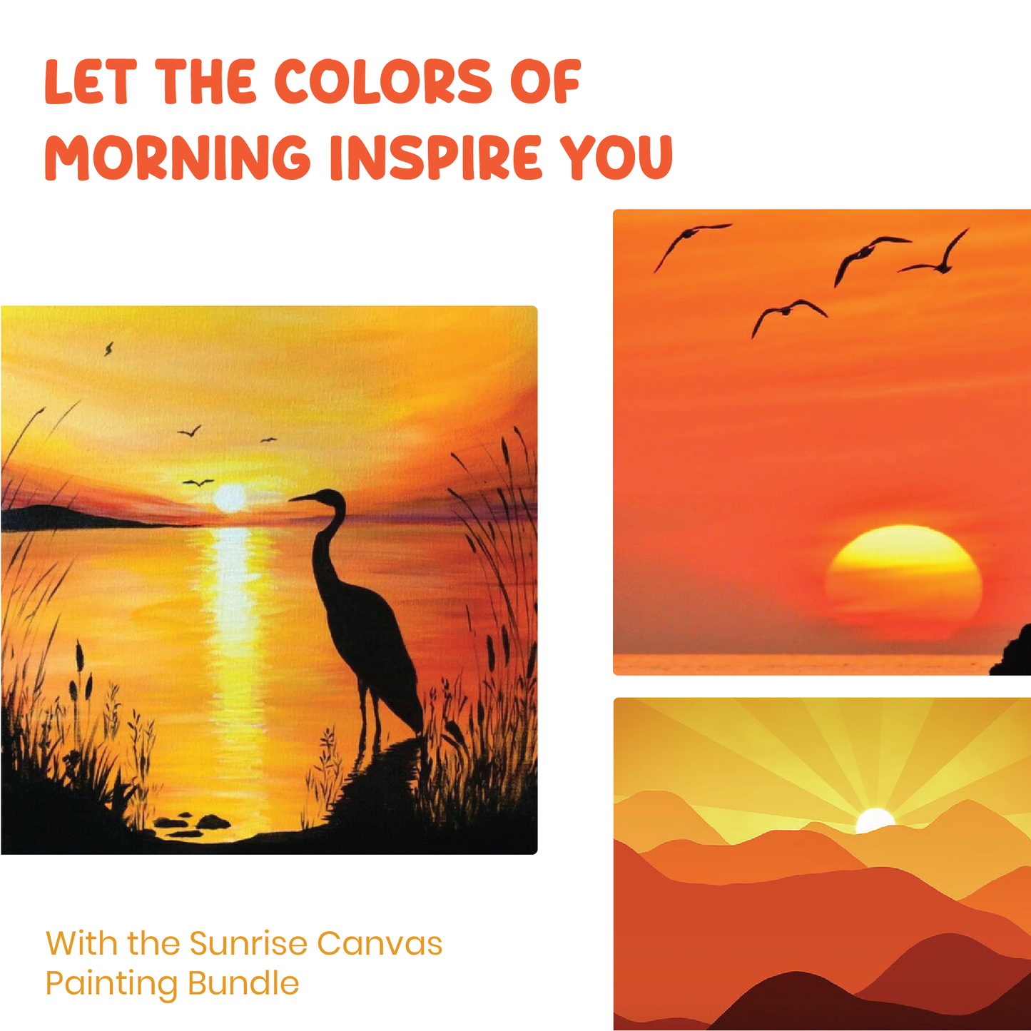 Sunrise Canvas Painting Kit for Adults - hoblie