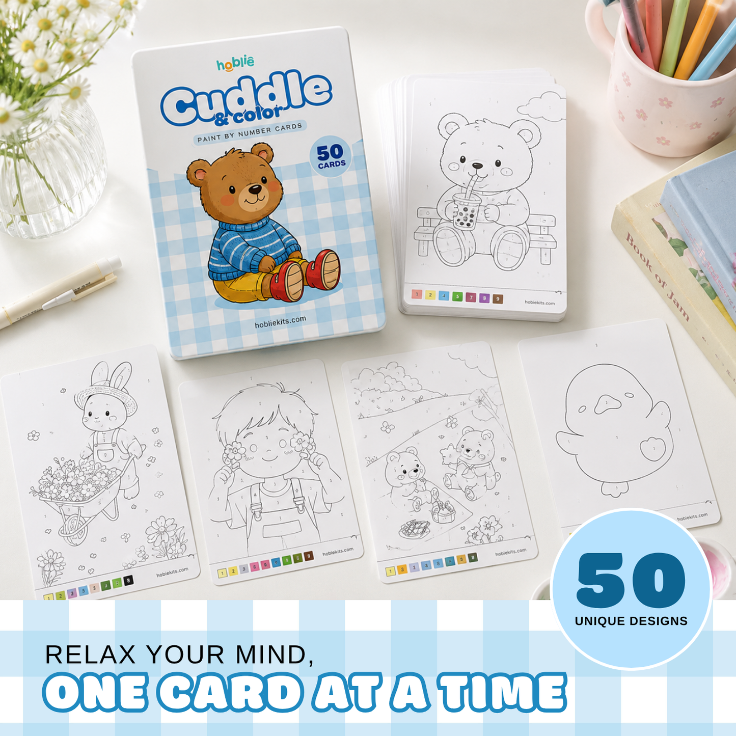 50 Unique Coloring Designs | Stress Relief Activity | Relaxing Creative Hobby