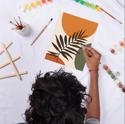 Earthy Shades Canvas Painting Kit for Adults - hoblie