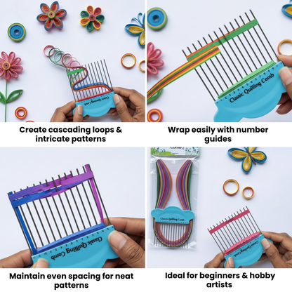 Quilling Comb with Complimentary Paper Strips