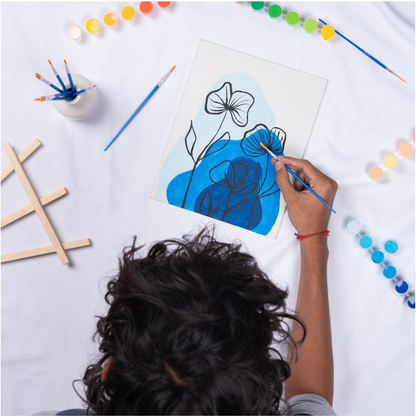 Shades of Blue Canvas Painting Kit for Adults – hoblie