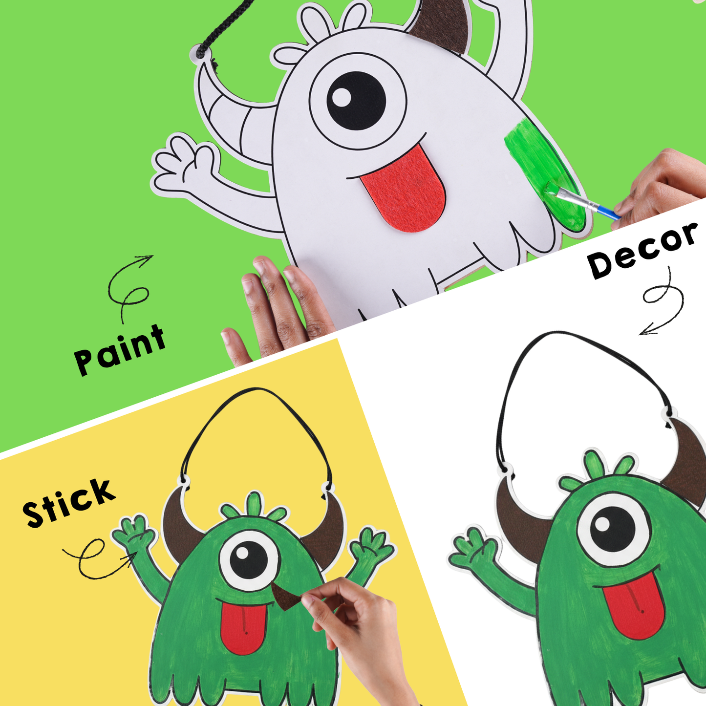 Green Monster DIY Painting Kit for Kids - hoblie