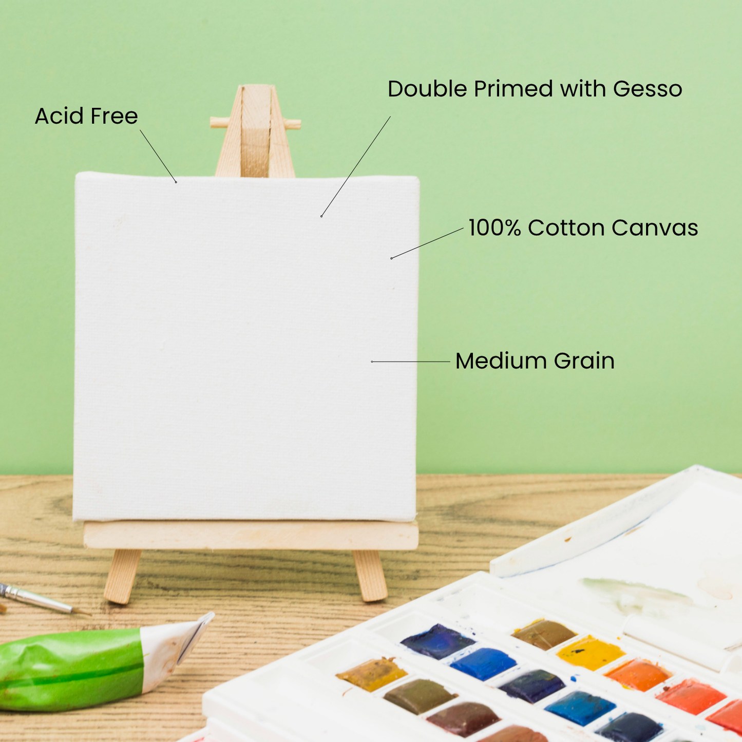 Small Canvas Board Set of 6 (4x4 Inch) | Canvas for Painting