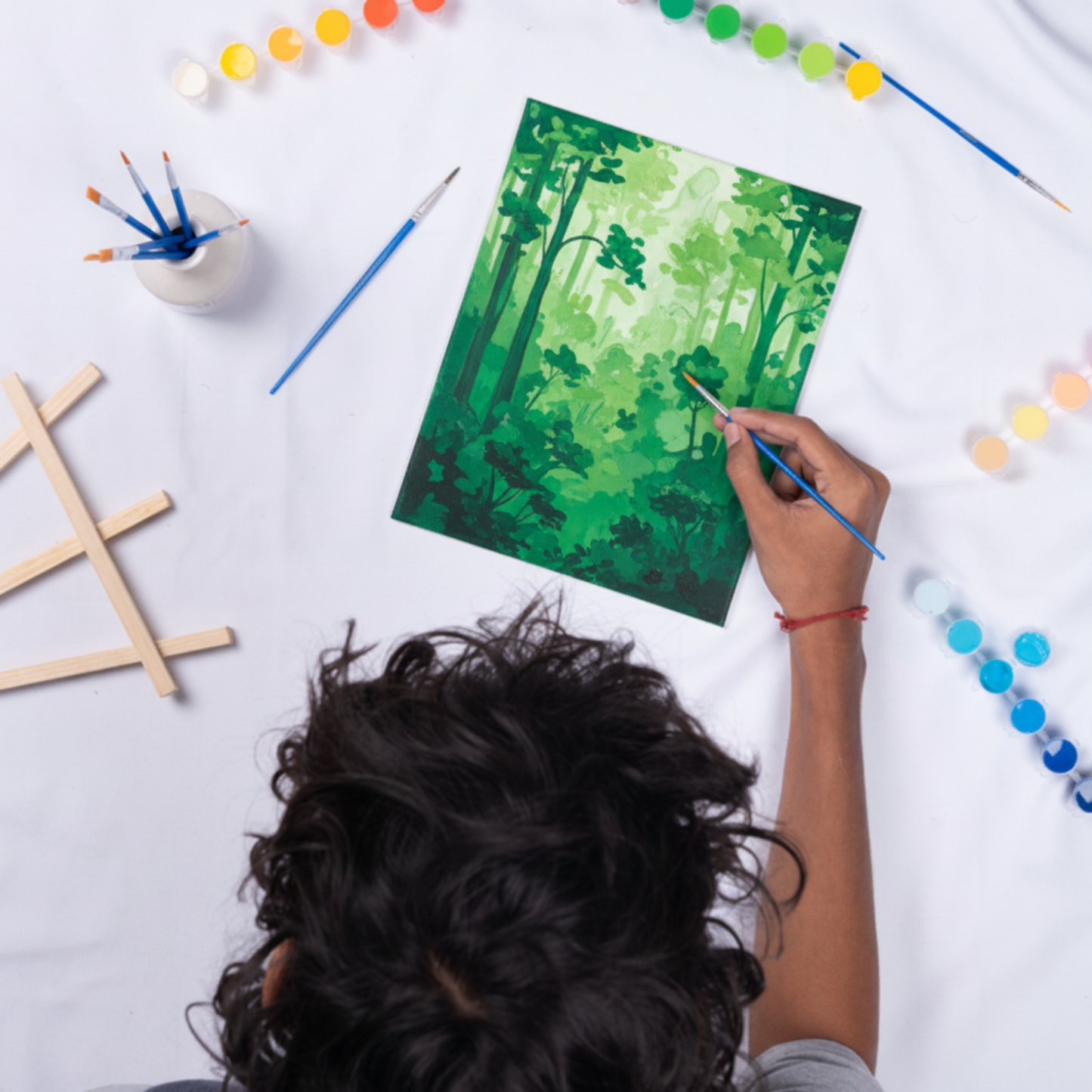 Forest Hues Small Canvas Painting Kit for Adults - hoblie