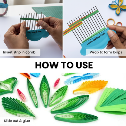 Quilling Comb with Complimentary Paper Strips