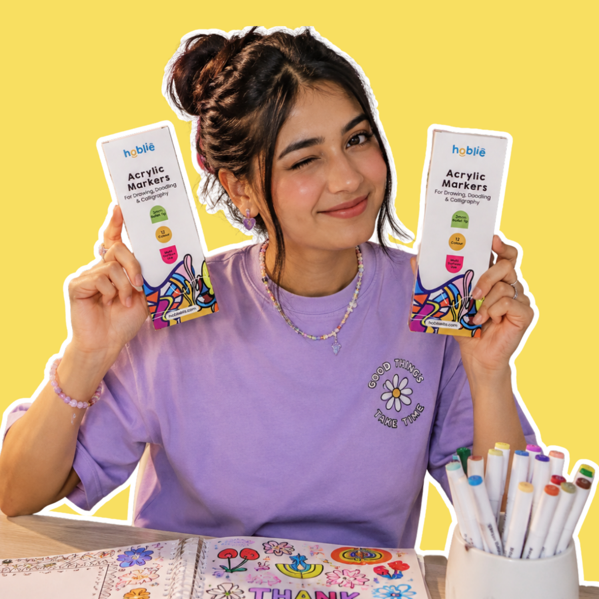 Acrylic Markers Set of 12 - hoblie