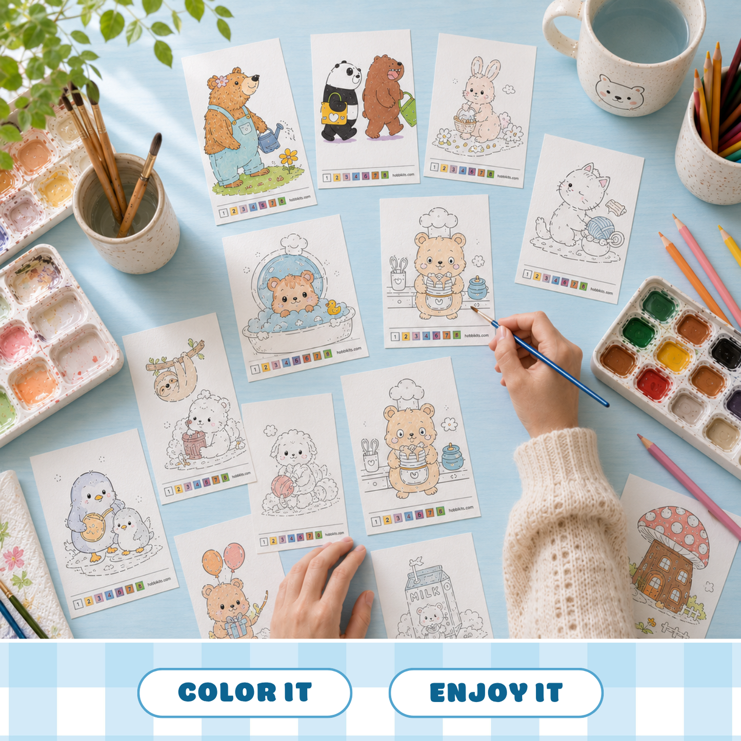 Paint-by-Number Animal Cards | Creative Coloring Activity | DIY Art Fun