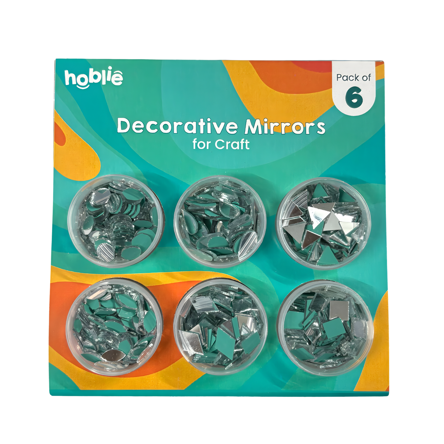 Pack of 6 decorative mirrors for craft 