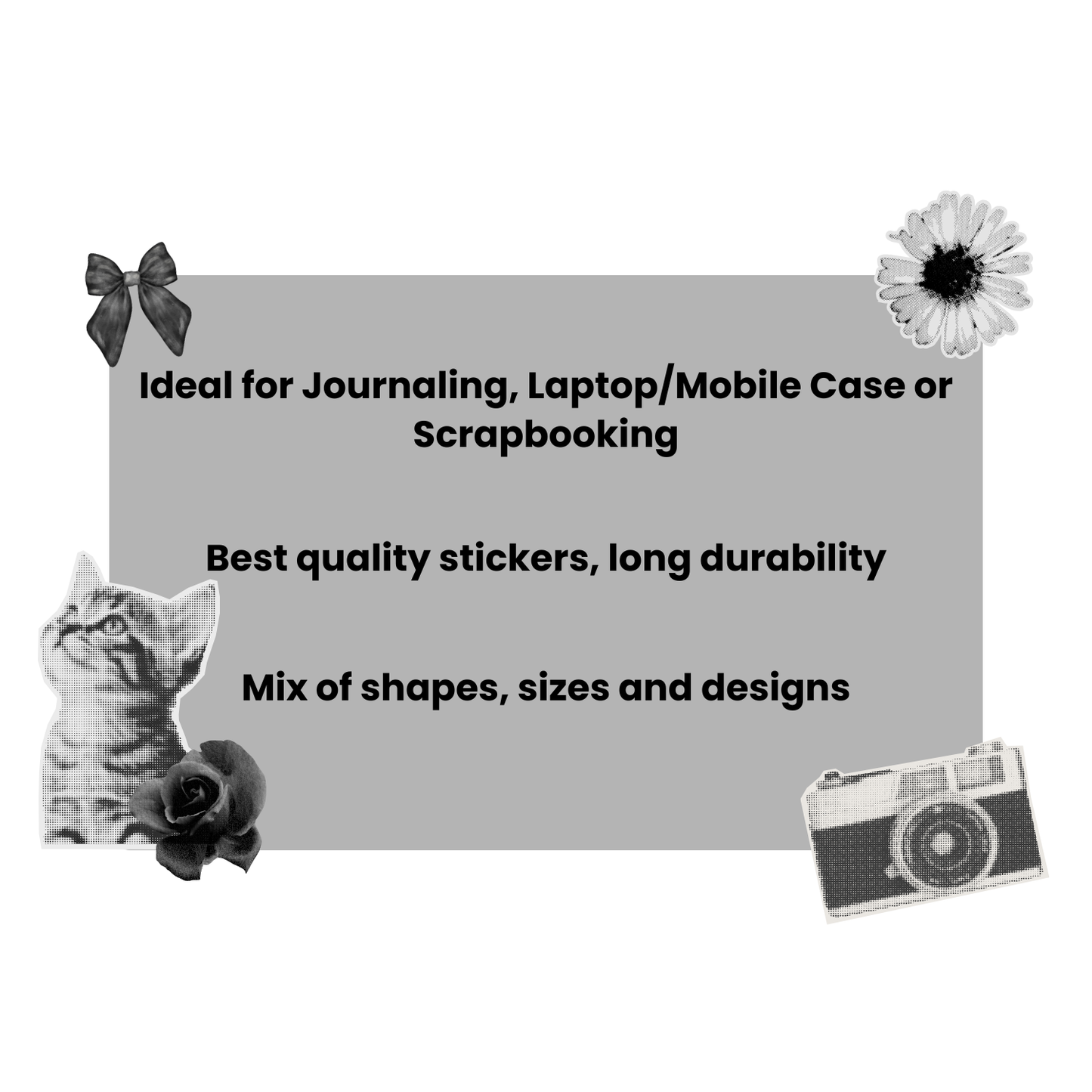 Midnight Folio Stickers Set | Aesthetic Stickers