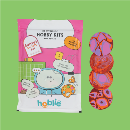 hobby sunset swirls set kit includes all material for sunset coaster fluid painting. The best DIY Kits for Adults - india