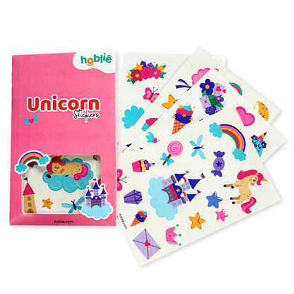 Unicorn stickers with pink packaging 