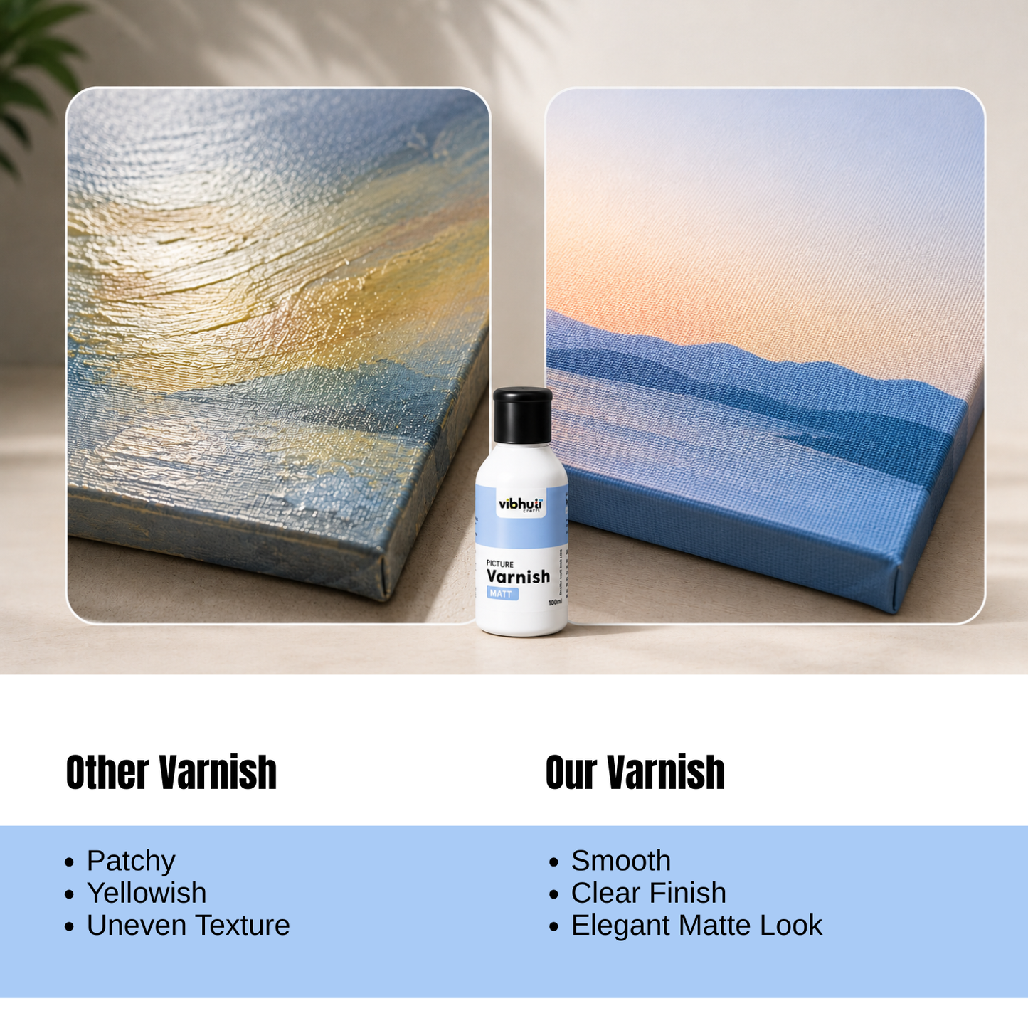 Smooth, clear finish, elegant matte look 