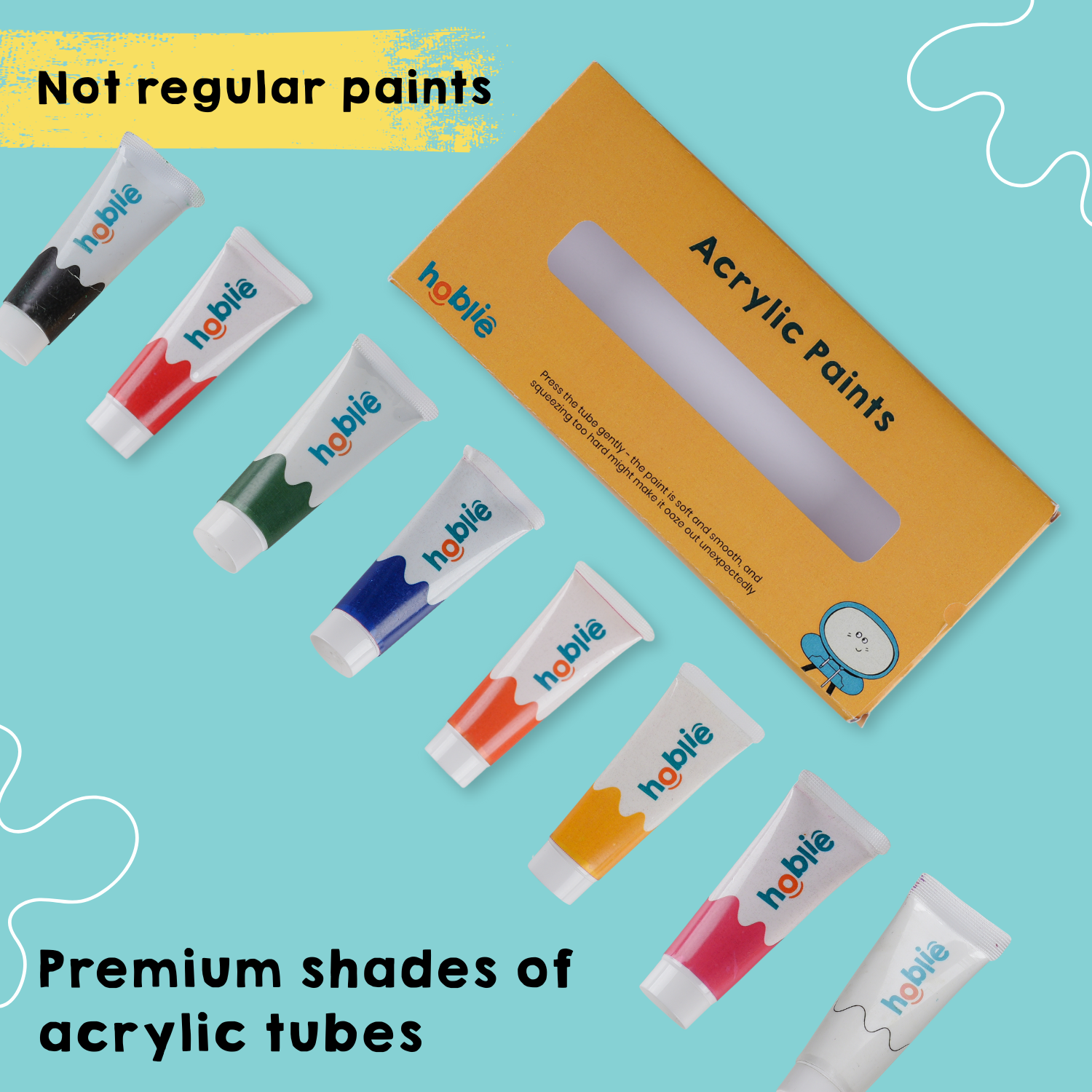 Acrylic paint tubes with special shades and packaging.The best DIY Kits for Adults - india
