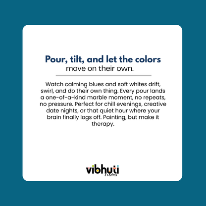 Text description of a product feature with Vibhuti Crafts branding on a blue background