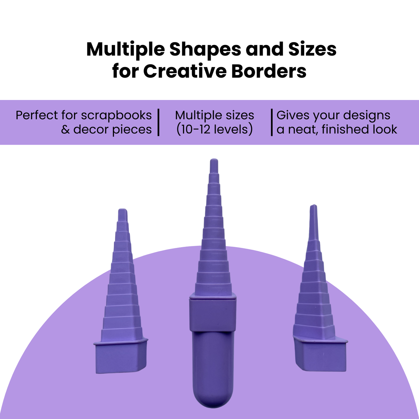 tools with text about their use for scrapbooks and decor pieces.