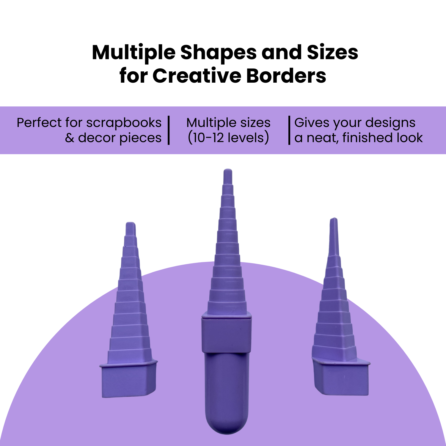 tools with text about their use for scrapbooks and decor pieces.