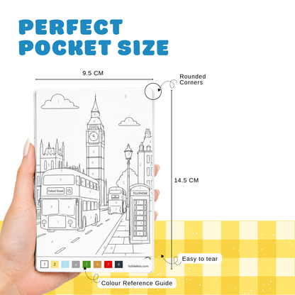 Pocket size paint by number cards easy to carry travel coloring activity cards
