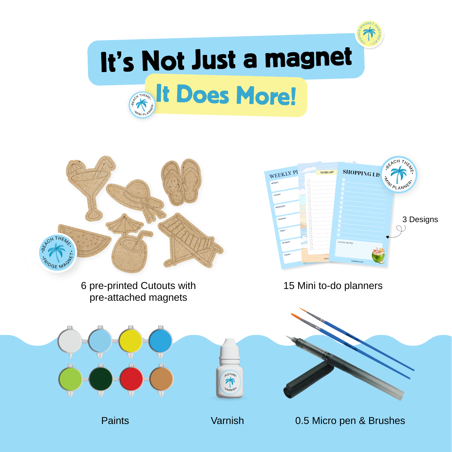 image include what is inside in the art therapy painting kit for adults 
